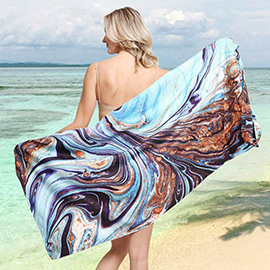 Abstract Print Beach Towel and Tote Bag