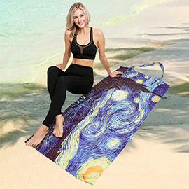 The Starry Night by Vincent Van Gogh Print Beach Towel and Tote Bag