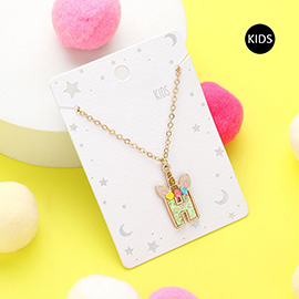 -H- Unicorn Initial Initial Monogram Pendant Kids Necklace
