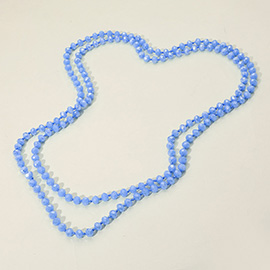 Faceted Beaded Wrap Around Long Necklace