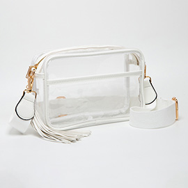 Transparent Tassel Crossbody Bag