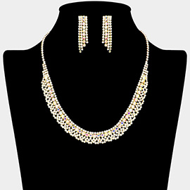 Crystal Rhinestone Pave Necklace