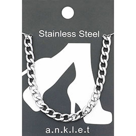 Stainless Steel Cuban Chain Anklet