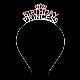 BIRTHDAY PRINCESS Rhinestone Embellished Message Headband
