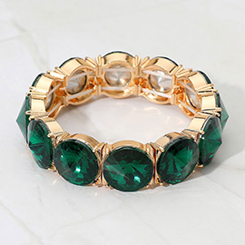 Round Stone Stretch Evening Bracelet