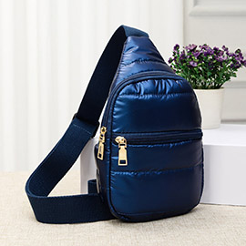 Solid Puffer Mini Sling Bag