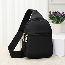 Solid Nylon Mini Sling Bag