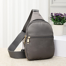Solid Nylon Mini Sling Bag