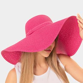 Solid Floppy Straw Sun Hat