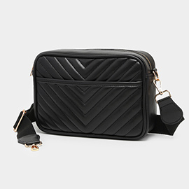 Chevron Patterned Rectangle Crossbody Bag