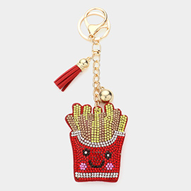 Bling Fries Tassel Keychain