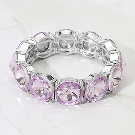 Round Stone Stretch Evening Bracelet