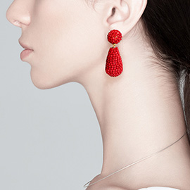 Rhinestone Teardrop Dangle Evening Earrings