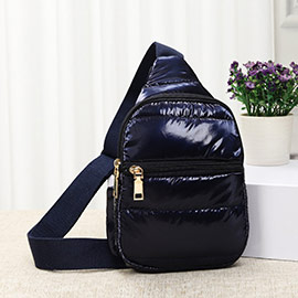 Solid Puffer Mini Sling Bag