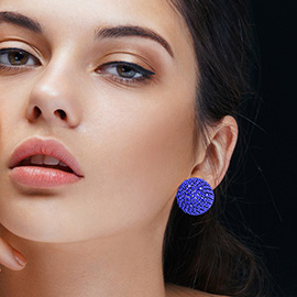 Rhinestone Pave Stud Earrings