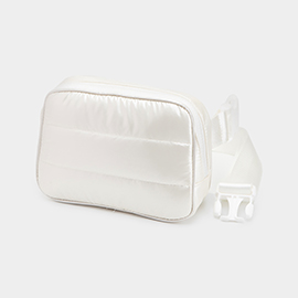 Puffer Rectangle Sling Bag / Fanny Pack / Belt Bag