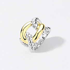 Two Tone Knot Ring