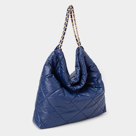 Padded Adjustable Metal Strap Shoulder Bag