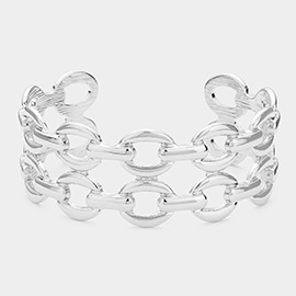 SECRET BOX_Metal Link Cuff Bracelet