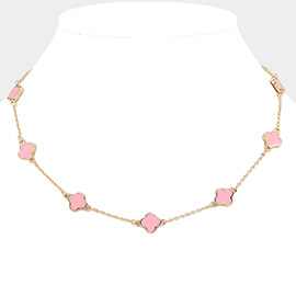 Quatrefoil Station Necklace