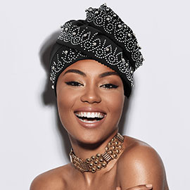 Bling Studded Accented Turban Hat