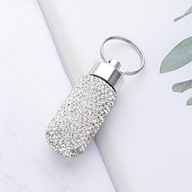 Bling Mini Pill Case Keychain