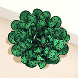 Bling Studded Flower Brooch Hair Clip