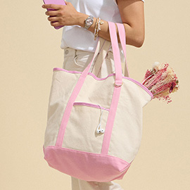 Large Multi Classic Canvas Tote Bag