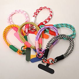 Candy Color Double Loop Phone Wrist Strap / Keychain