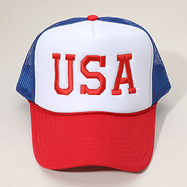 USA Embroidered Mesh Back Trucker Cap