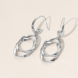 Twisted Metal Dangle Earrings