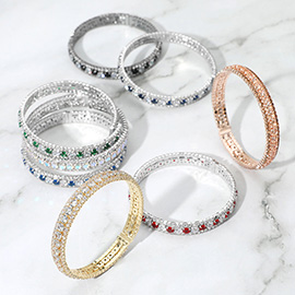 Rhinestone Embellished Adjustable Evening Bracelet