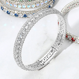 Rhinestone Embellished Adjustable Evening Bracelet