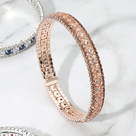 Rhinestone Embellished Adjustable Evening Bracelet