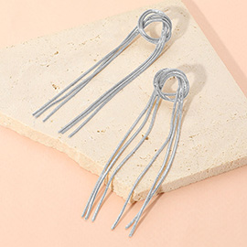 Metal Wire Loop Knot Drop Earrings