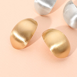 Brushed Metal Dome Earrings