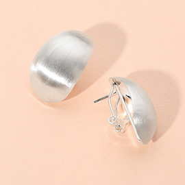 Brushed Metal Dome Earrings