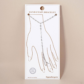 Gold Dipped Paperclip Chain Hand Chain Bracelet
