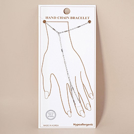 Gold Dipped Hand Chain Bracelet