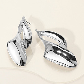 Abstract Bold Sculptural Metal Earrings