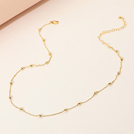 18k Gold Dipped Ball Chain Necklace