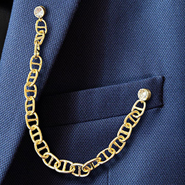 Gold Dipped Mariner Chain Cap and Pin Charm