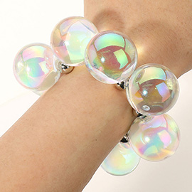 Chunky Iridescent Ball Beaded Bracelet
