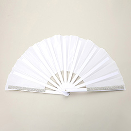 Bling Studded Folding Line Dance Hand Fan