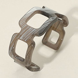 Celluloid Acetate Open Link Cuff Bracelet
