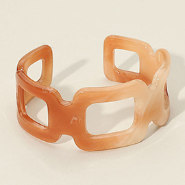Celluloid Acetate Open Link Cuff Bracelet