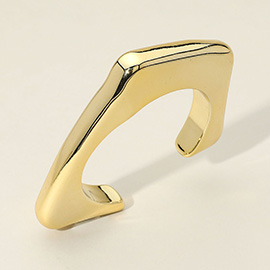 Geometric Metal Flat Cuff Bracelet