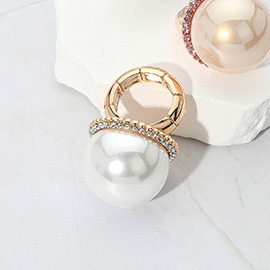 Bold Pearl Stretch Ring