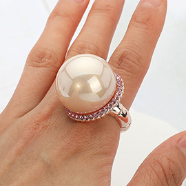 Bold Pearl Stretch Ring