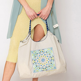 Paisley Pattern Rope Nylon Tote Bag